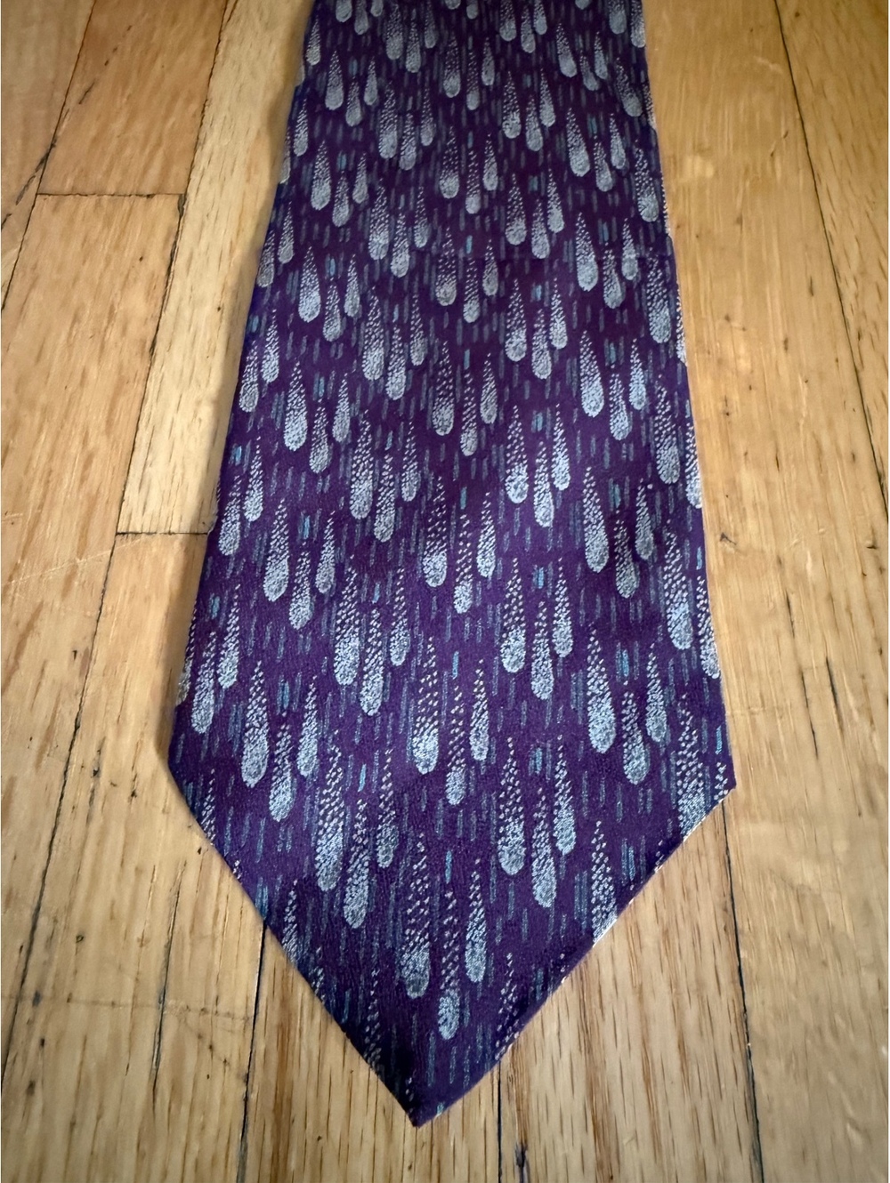 Vintage Giorgio Armani Cravatte Tie 3.75” Burgundy Abstract Geometric Italy